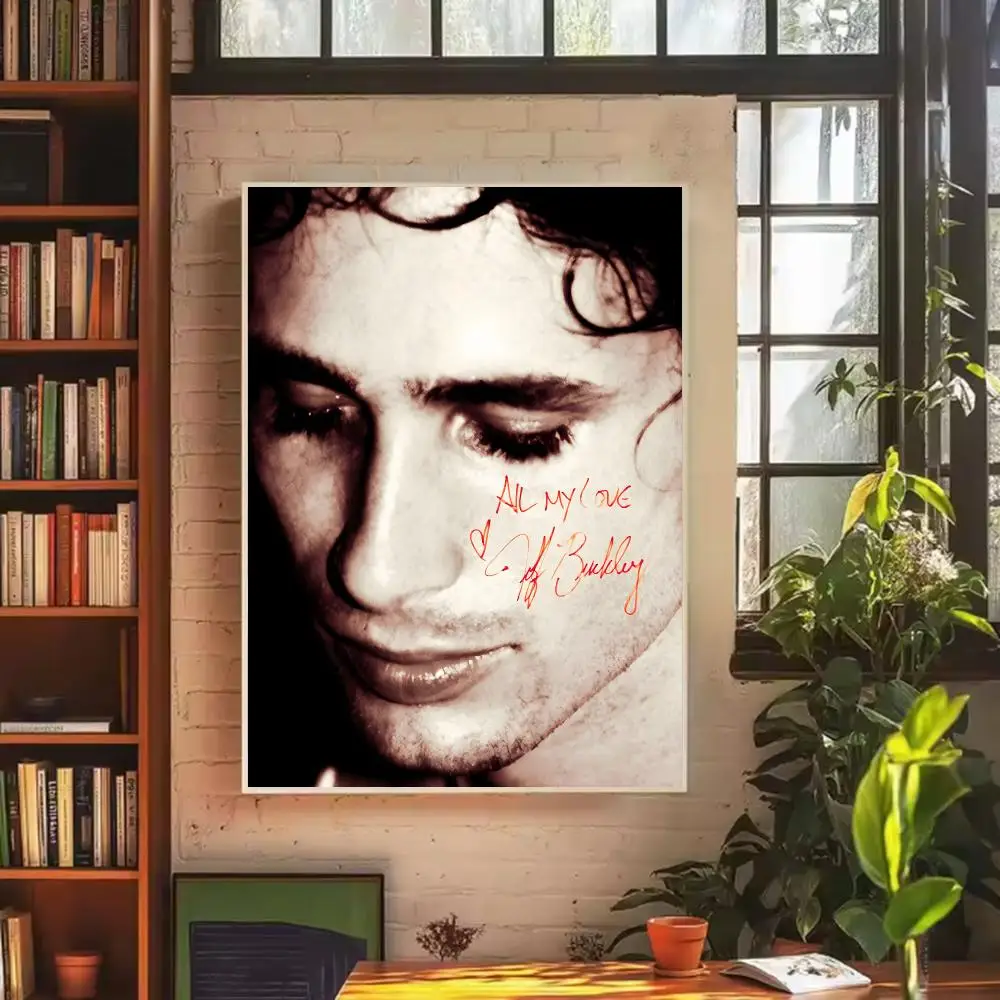 Alternative Singer J-jeffrey Buckley Poster Premium PP Sticky Indoor Decor Wall Sticker, No Glue Needed, Easy Install
