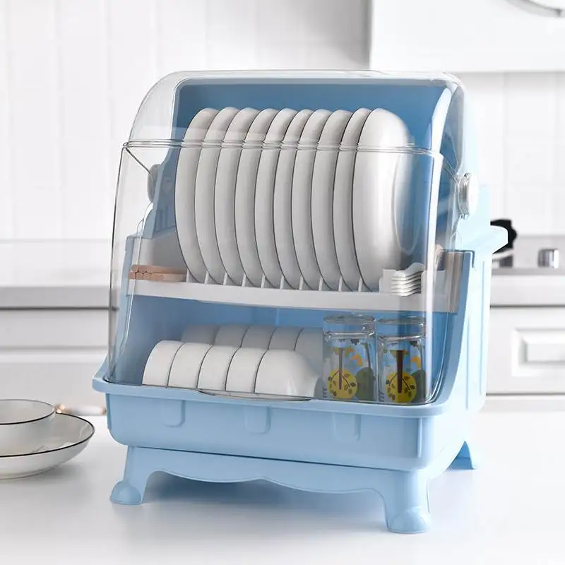 

Plastic Double Layer Kitchen Bowl Di Drainer Ra Storage Box Home Use Cover elf Utensil Holder Industrial Sle Bowl Cab...