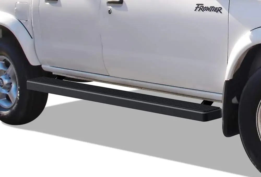 

5-дюймовые черные подножки из нержавеющей стали, совместимые с Nissan Frontier 1999-2004 Crew Cab (боковые ступеньки Nerf Bars)