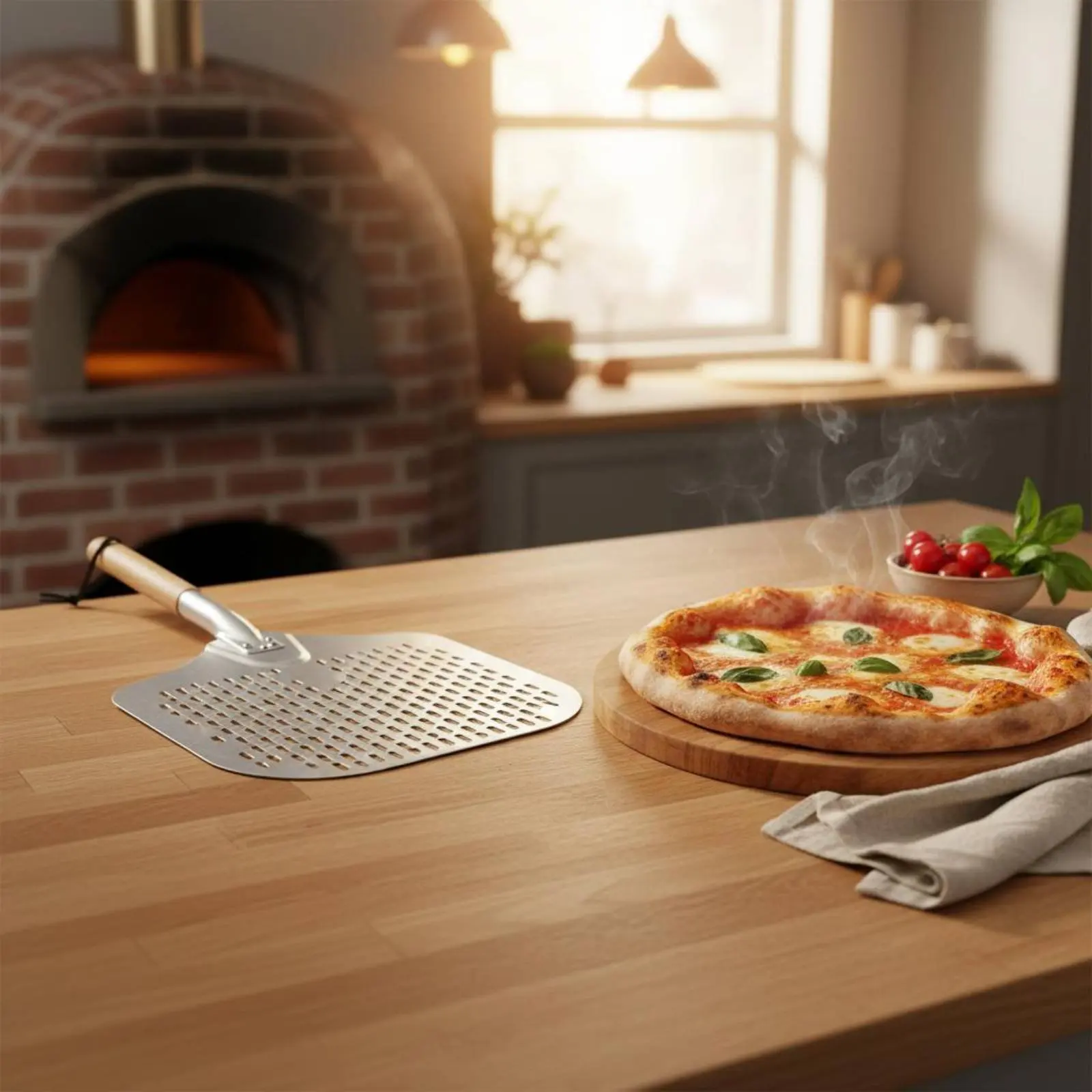 

Aluminum Pizza Peel Easy to Clean Baking Tool for Grill