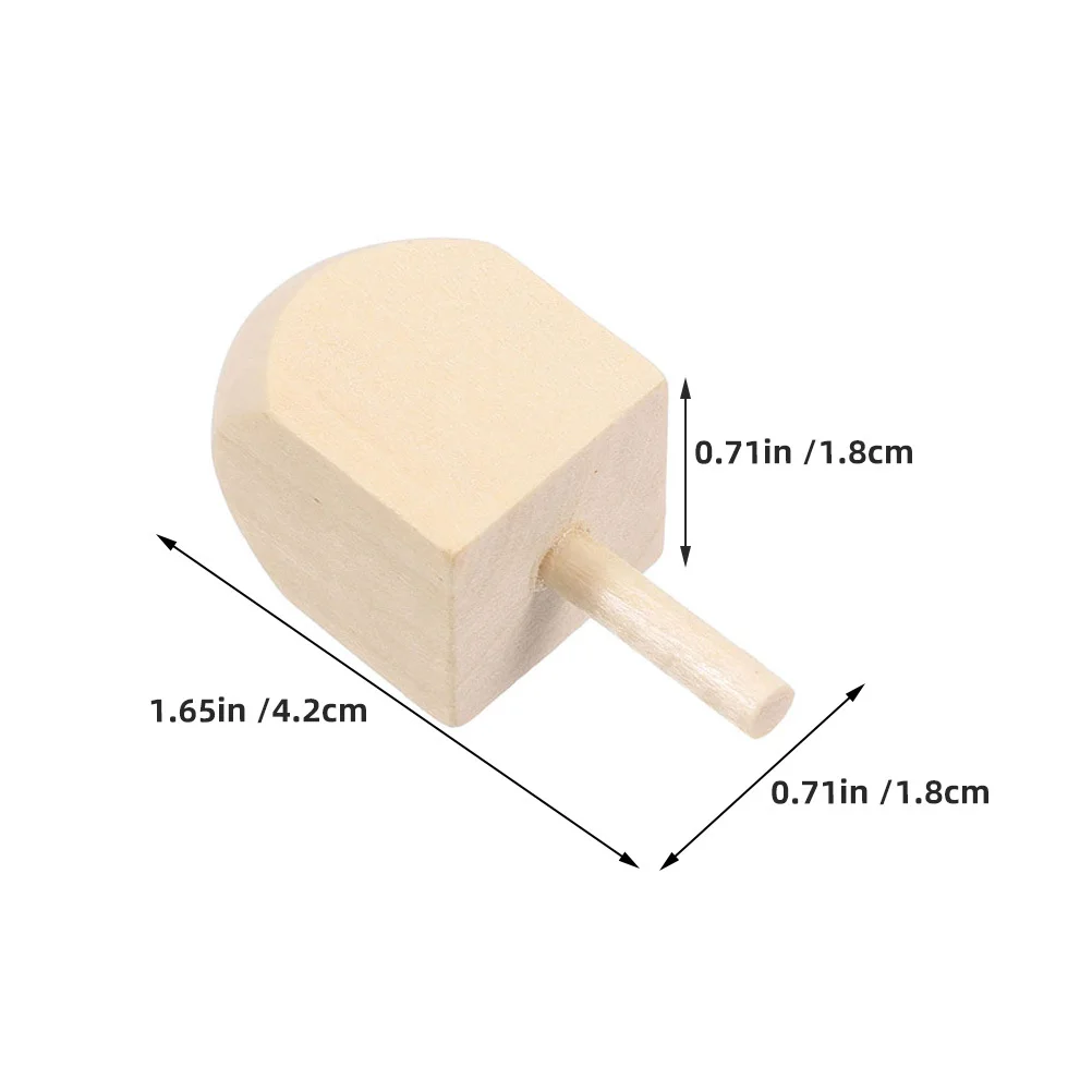 15Pcs Wooden Dreidels DIY Unfinished Hanukkah Party Games Decorations 4.15cm Blank Craft Spinning Tops Hand Painted Craft