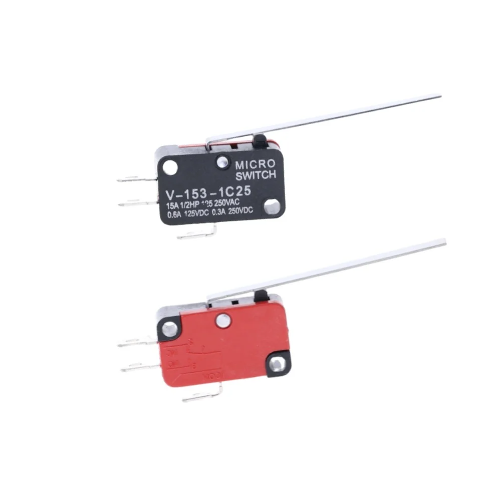 10 قطعة مايكرو لحظة السفر الحد التبديل الأسطوانة رافعة الذراع التبديل SPDT 1NO1NC (115 152 153 154 155 156 )-1C25 AC250V 16A