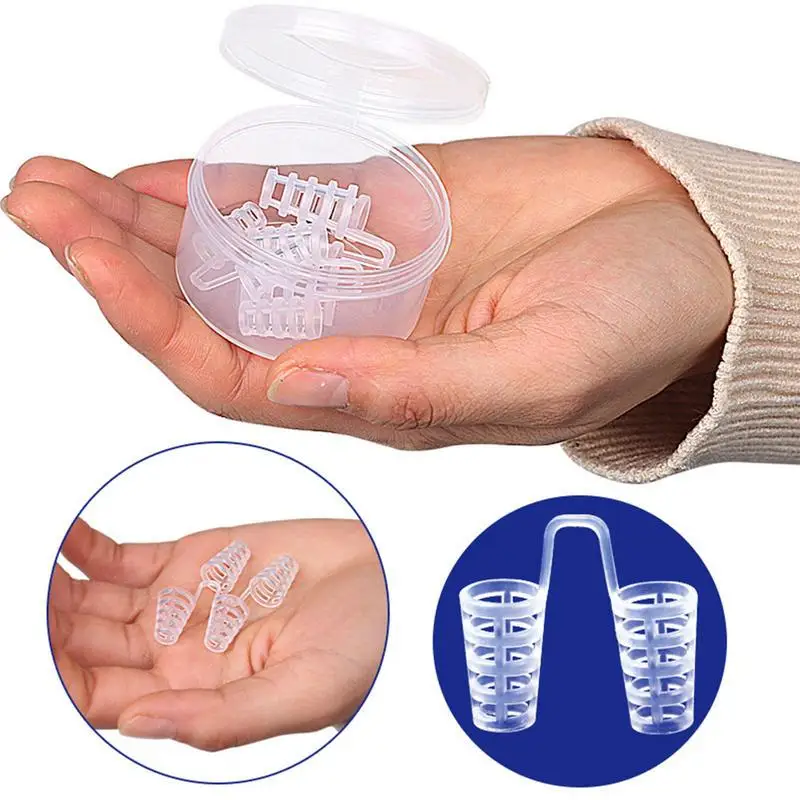 4Pcs/set Silicone Nostril Opener Soft Breathing Sleeping Stop snoring Anti Snore Device Improve Airflow Through The Nose