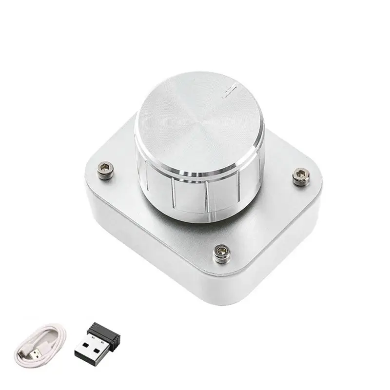 

Контроллер громкости Superior-Volume с одной ручкой, USB-контроллер громкости, беспроводной контроллер громкости, серебристый