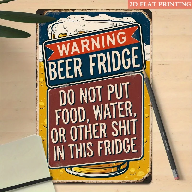Funny Beer Warning Fridge Magnet -  Beer Magnet Sign with 