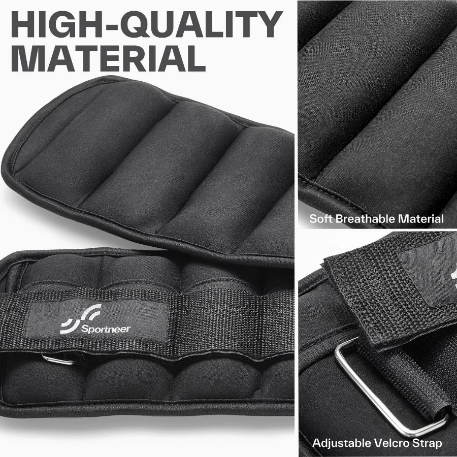 زوج من أوزان الكاحل قابلة للتعديل بوزن 6.5 رطل للرجال والنساء: مثالية لليوجا والمشي والجري والتمارين الرياضية والتدريبات البدنية