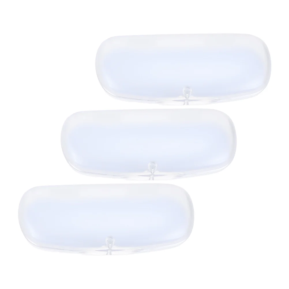 

3 Pcs Glasses Case Transparent Frosted Storage Box Portable Lightweight Protective Eyewear Holder Safe Travel Spectacle