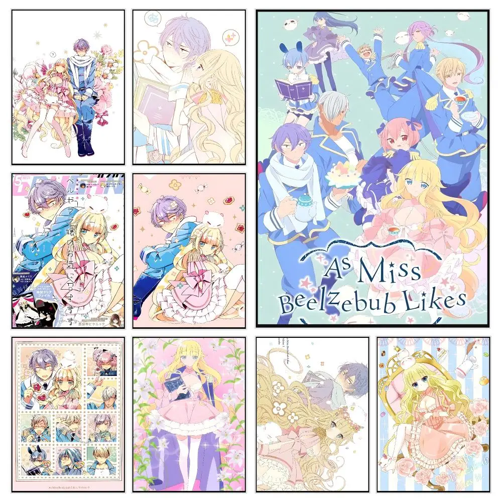 Romantic Anime A-as Miss Belzébub Likes Poster Modern Luxury Wall Poster Home Decor Space Enhancer