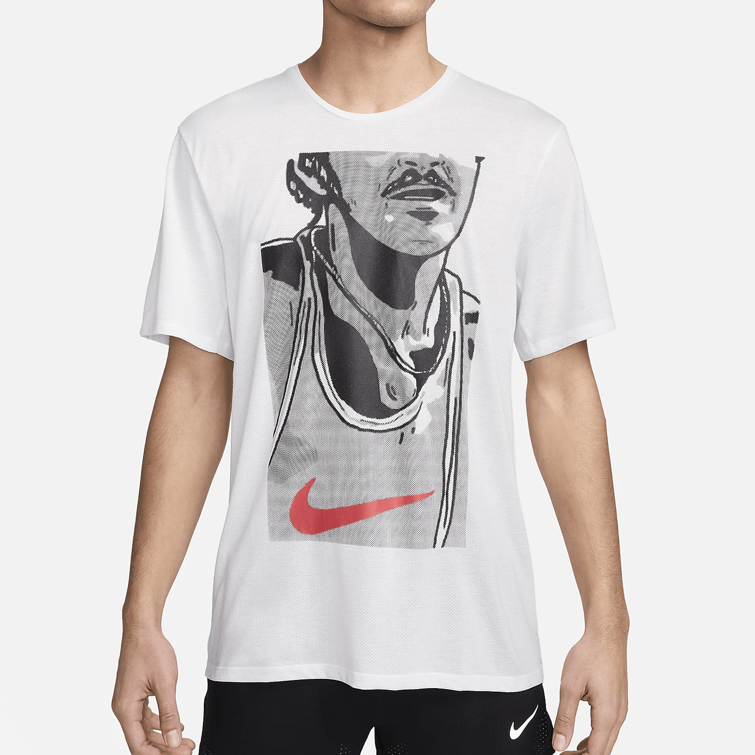 Nike Official Authentic 2024, новая мужская летняя футболка для бега с круглым вырезом и короткими рукавами FN3997-121 Nike Official Authentic 2024, новая мужская летняя футболка для бега с круглым вырезом и короткими рукавами FN3997-121