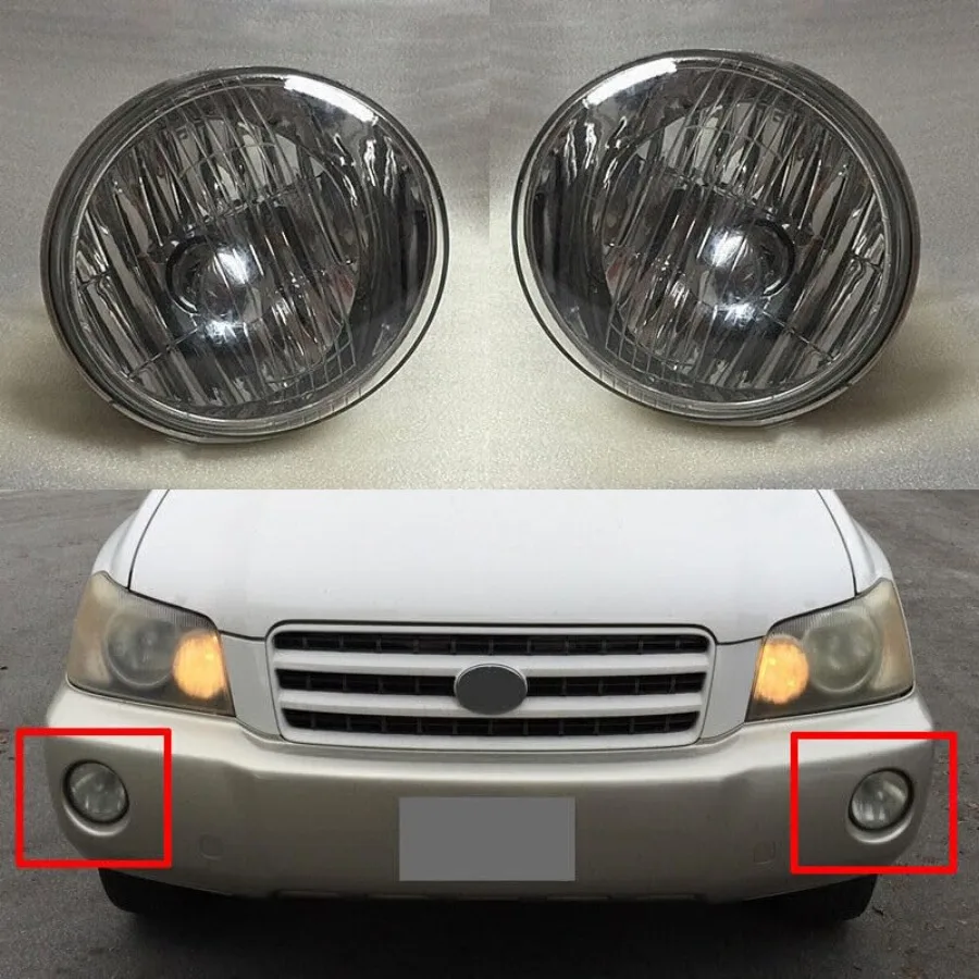 

1 pair front bumper driving fog lights designed for Toyota Highlander Kluger 20012003 enhanced visibility and durability for ni