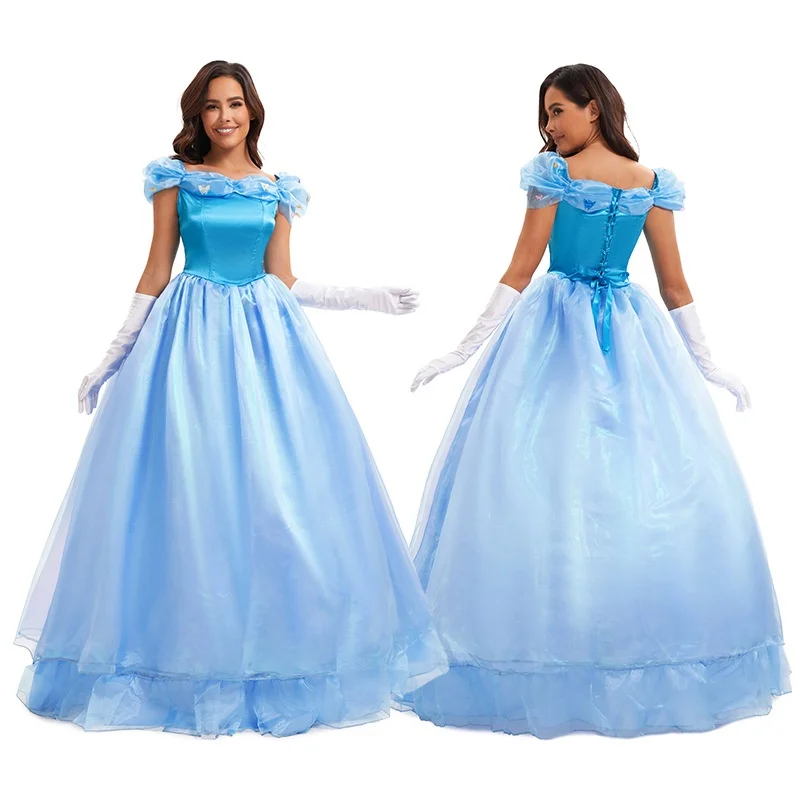 

Blue Dr Stage Performance Costume loween Cosplay Clothing Cinderella Role Play Suit Snow White Princ Traditional Chi...
