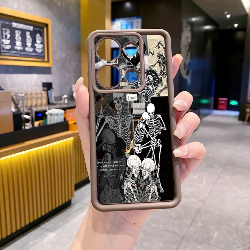 for POCO X6 C65 X5 C55 F5 5G M6 Pro 4G Skeleton Mushroom Case Anti Drop Cover