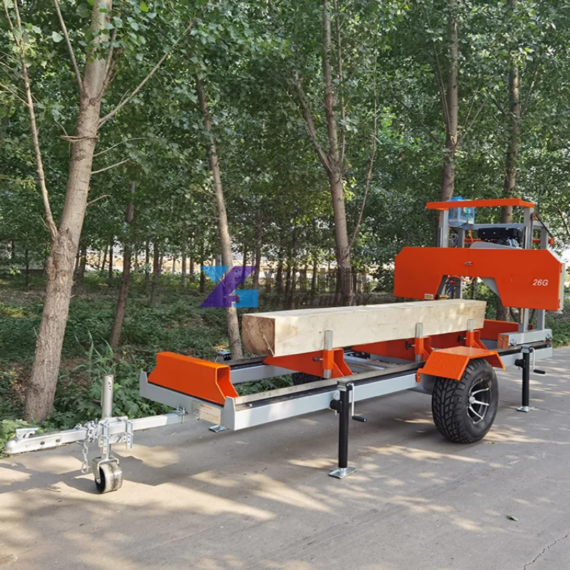 Portable Sawmill Economic Machine Wood Band Machines Horizontal Saw Mill