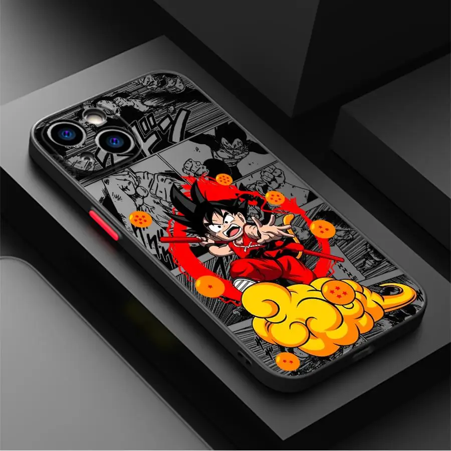 Phone Case For iPhone 17e 17 16 15 14 13 12 11 Mini Pro Air  Max X XR XSMax  Plus Matte Clear Cover D-Dragon Ball Saiyan Goku view 4