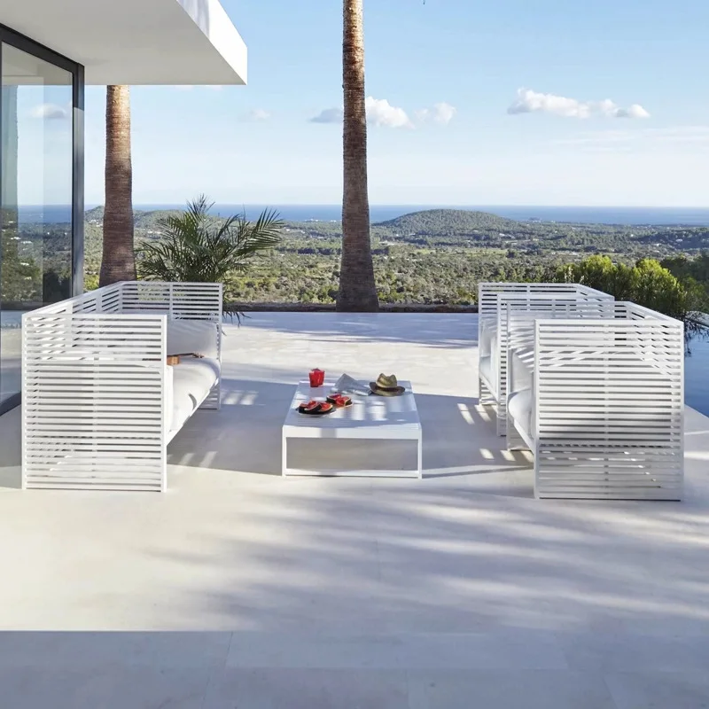 Outdoor leisure sofa garden courtyard terrace hotel outdoor waterproof and sun protection