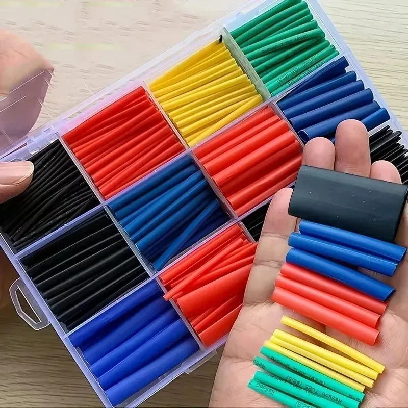 Heat Shrink Tubes Set for Cable Tube Shrink Tube Assortment DIY Cable Repair Protect Sleeve Heat-Shrinkable Tubing Sleeving Wrap