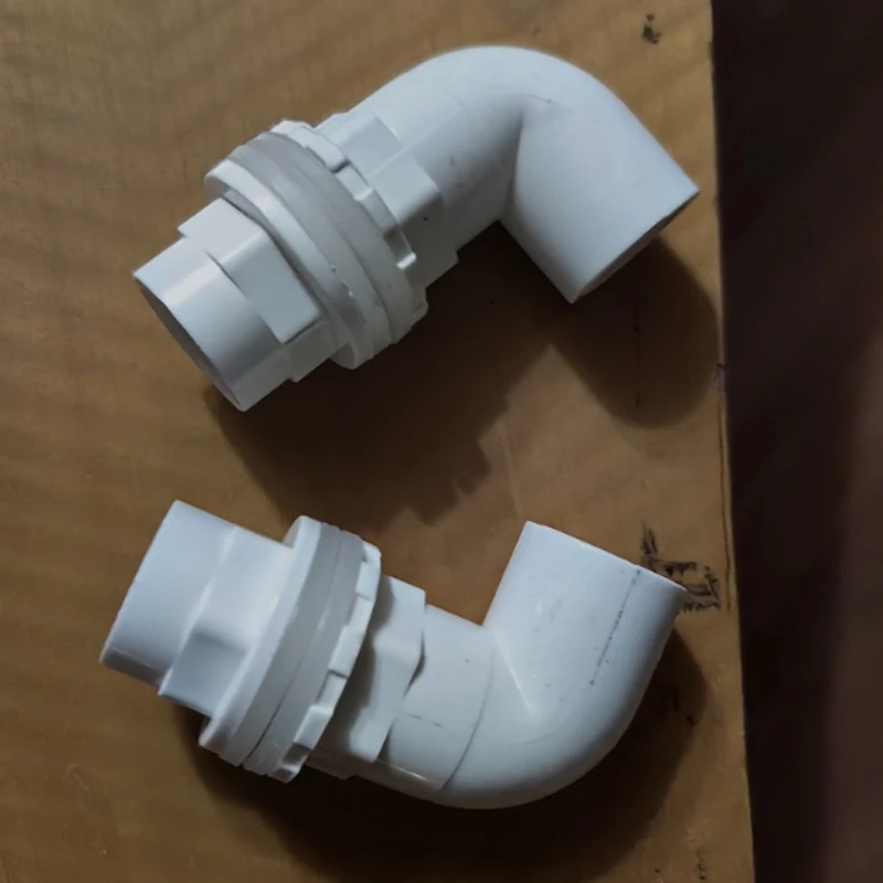 PVC Fish Tank Drain Elbow Seafood Pool Sewage Discharge Bent Strong Water Pipe Component Group for Aquarium