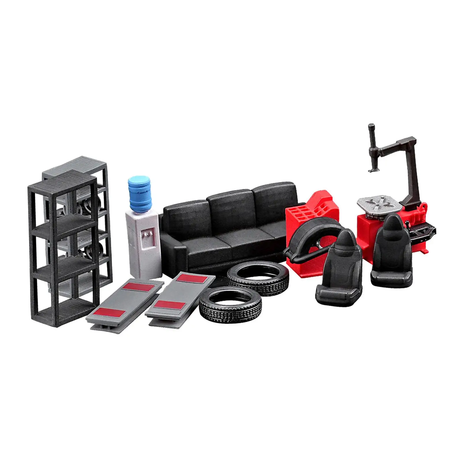 Mini ensemble d'outils de réparation automobile simulé, 12 pièces, pour Dioramas miniatures 1/64