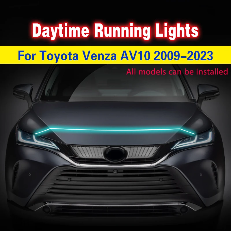 

1PCS Car DRL Lamp LED Daytime Running Light For Toyota Venza AV10 2009-2023 Waterproof Flexible Decorative Atmosphere Lamps DRL