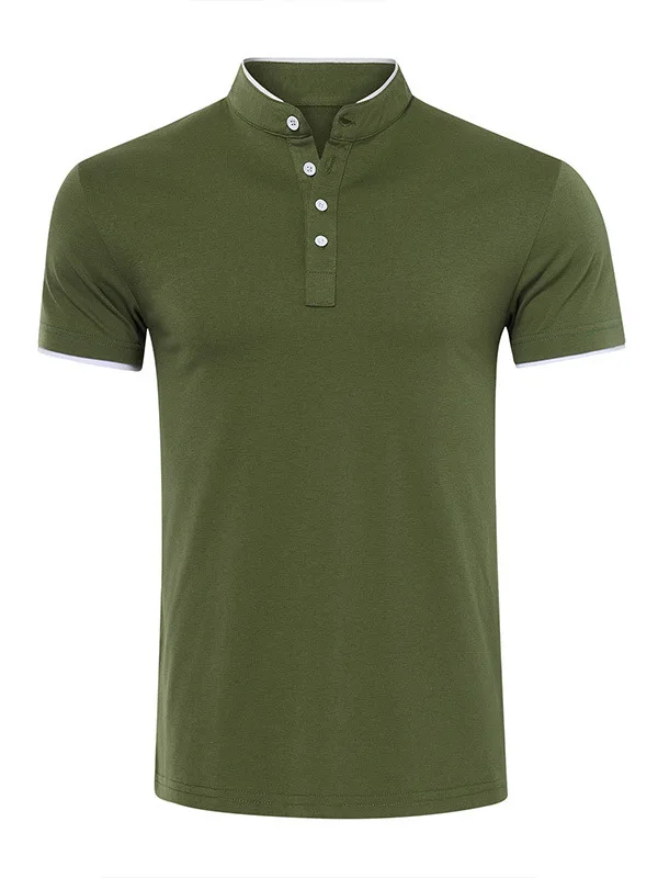 

Men's Pure Color ort Sve T-irt Large Size Spring Summer Casual Wear Comfortable Breathable Faionable Basic Sle