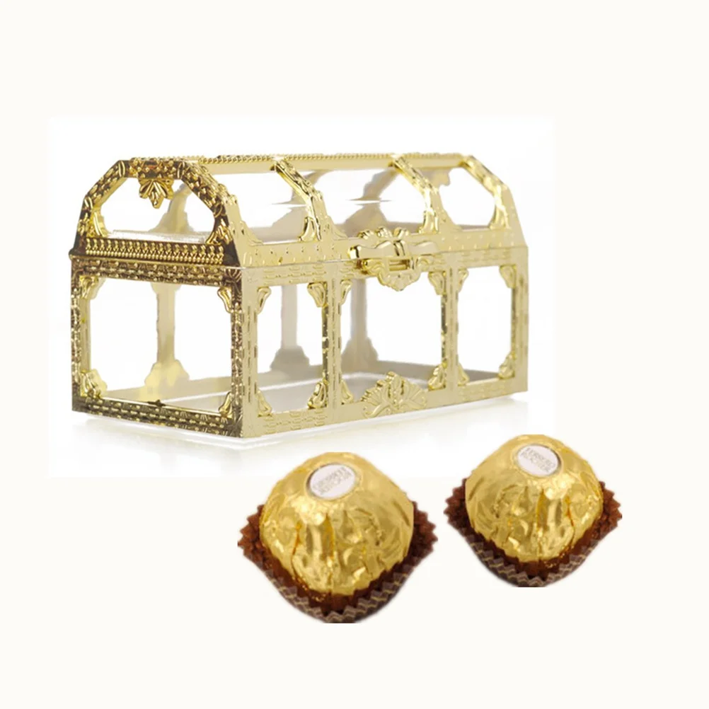 

12Pcs Transparent Wedding Candy Box Creative Elegant Large Size Beautiful Party Favor Decoration Wedding Transparent Candy Box