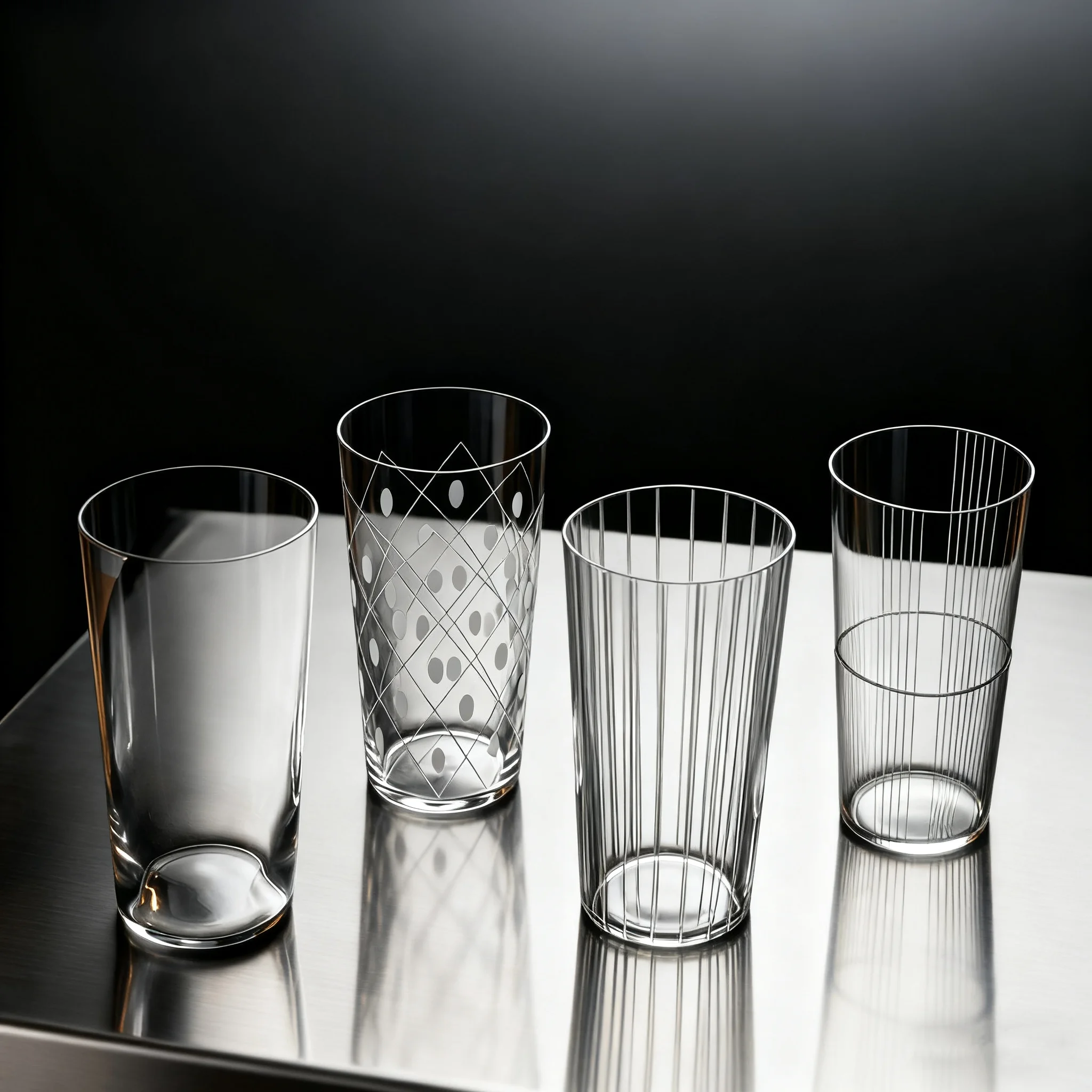 Vaso Highball de Cristal Floral Grabado a Mano, Estilo Japonés, Taza de Café Americana, Vaso para Gin Tonic, Vaso Collins