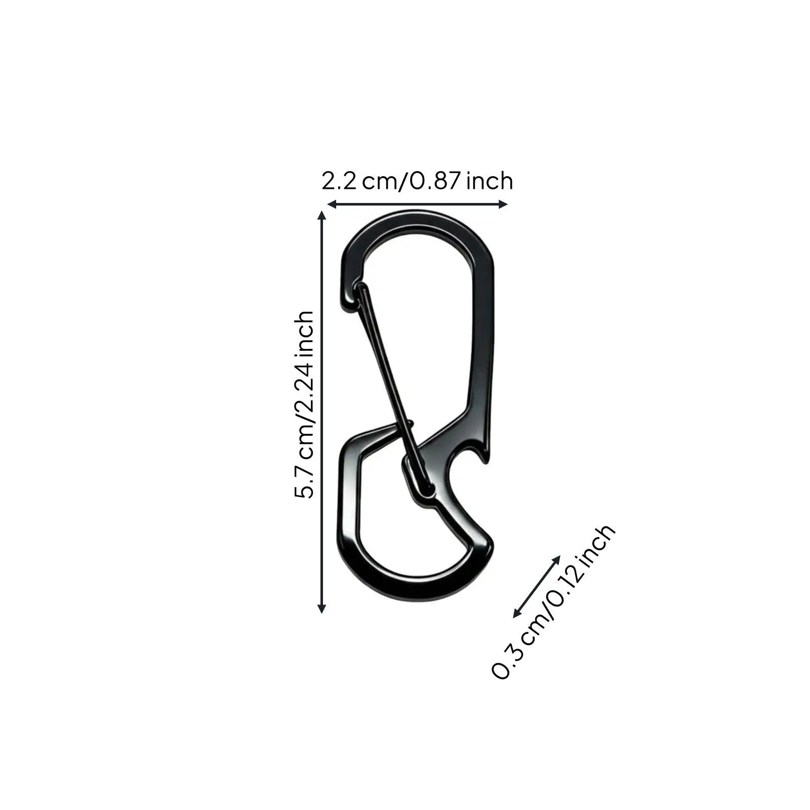 Metal Bottle Cap Opener Keychain Durable 304 Stainless Compact Clip for Keys Belts Bags and Trips