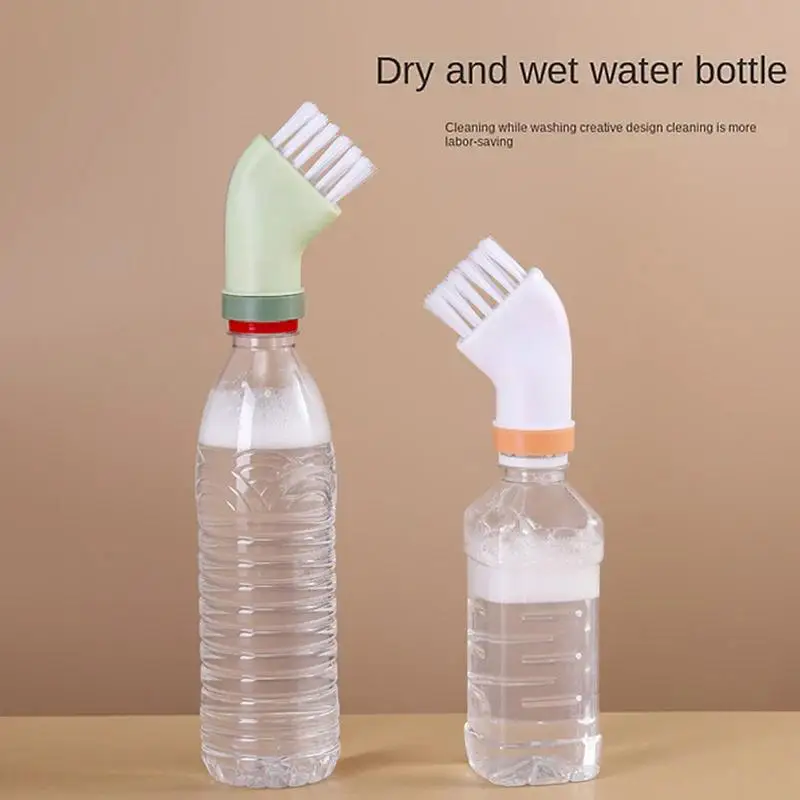 Creative Crevice Cleaning Brush Can Connect Mineral Water Bottle Wet and Dry Cleaning Brush Multifunctional Dead Angle Brush