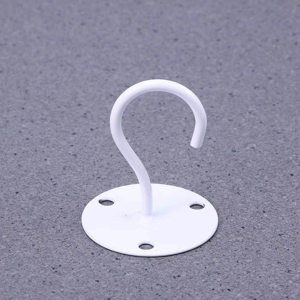 2 PCS Hook Lantern Net Ceiling Hooks Iron Overhead Cabinet Floor Outdoor White Porch Wardrobe Small Elephant Trunk Shaped