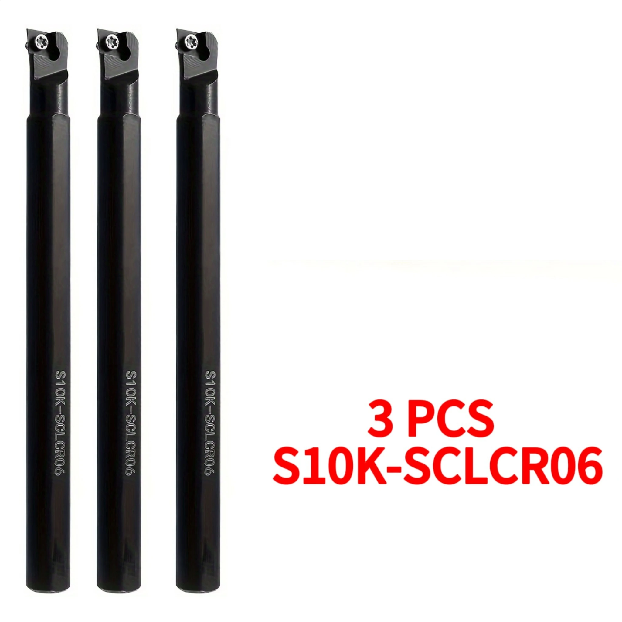 2-Pack S10K-SCLCR06 Carbide Turning Tool Holder Set - Impact-Resistant Internal Lathe Tools for CNC Machine Shops