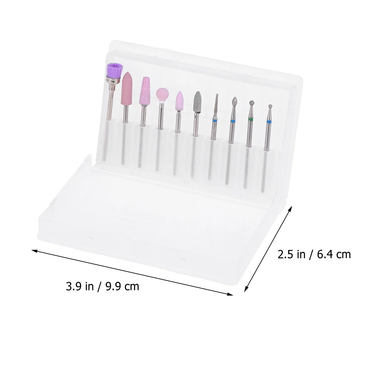 Juego de brocas para uñas de aleación de acero de tungsteno para limpieza de cutículas y herramienta de manicura para pulir uñas artificiales naturales