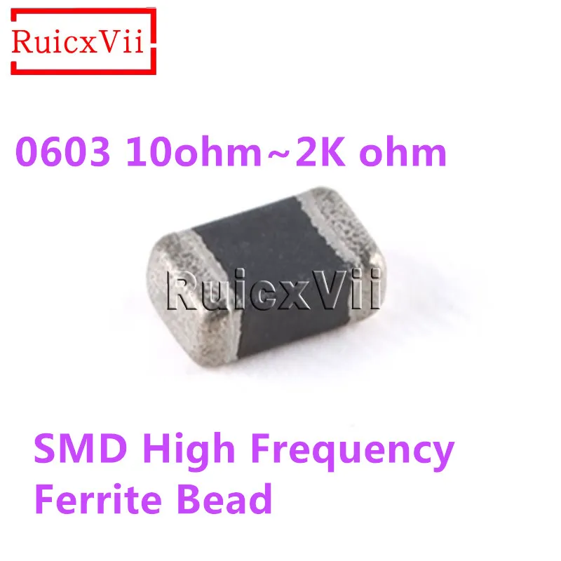 

1000pcs SMD High Frequency Ferrite Bead 0603 10 26 30 33 60 80 100 120 180 220 220 300 330 390 470 600 R 1K 2K Ohm High Current