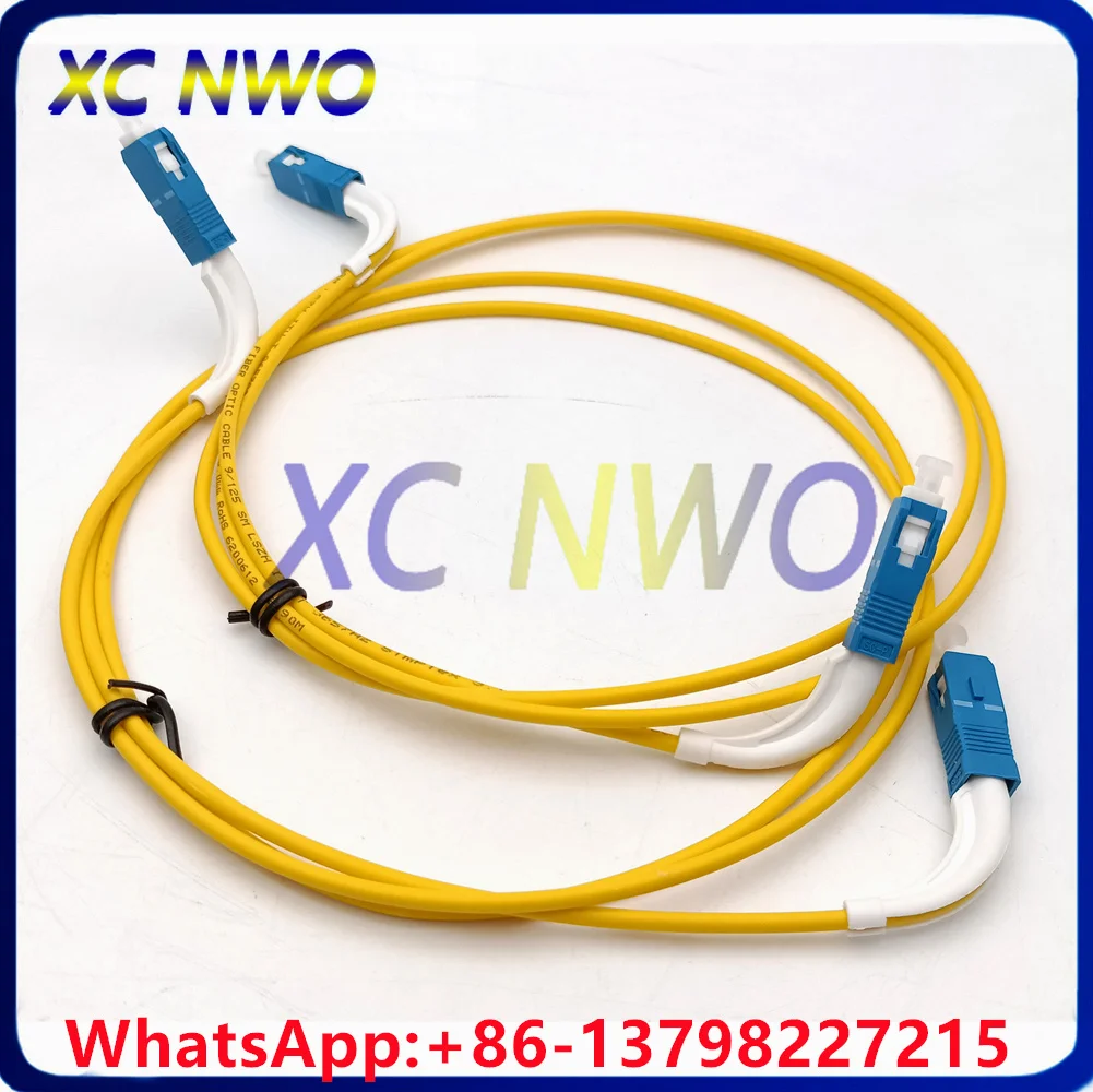 SM G657A2 3.0mm Simplex LSZH Yellow Jacket  1M 1.2M  1.5M SCUPC-SCUPC Fiber Optic Patch Cord 90 degree Angle Finders Connector-