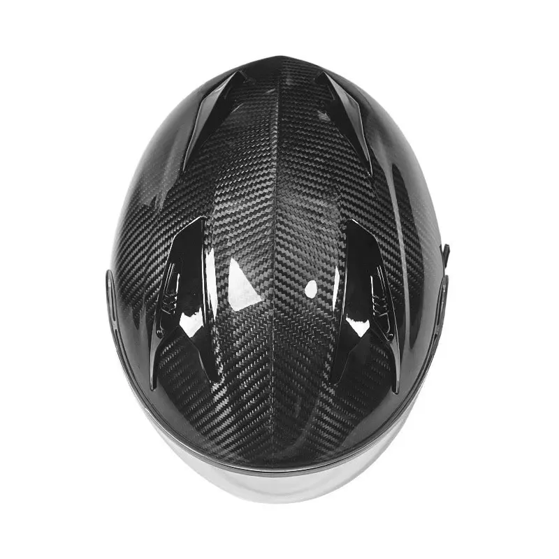 Capacete aberto de fibra de carbono em promoção, com viseira dupla de liberação rápida, cor personalizada, para todas as estações.
