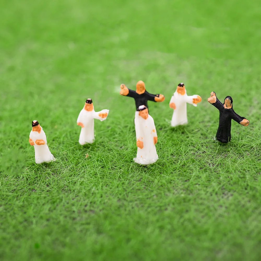 20pcs Miniature Arab Figures Model 1:100 1:150 1:200 ABS Plastic People Architecture Building Layout for Diorama