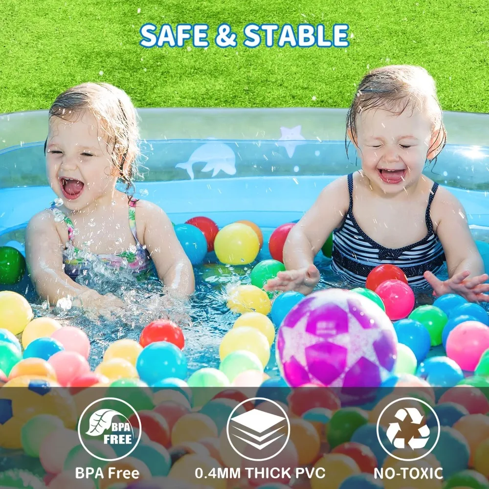 Inflatable Swimming Pool with Air Pump, 130