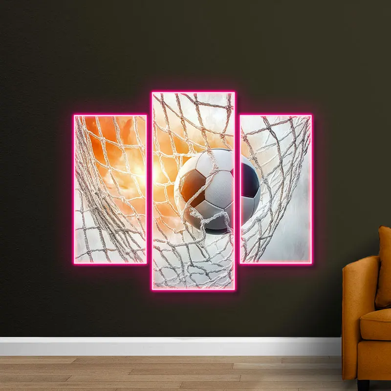 Soccer Neon Sign, Football Led Light, Custom Soccer Neon Light, Bedroom Wall Decor Hanging Light, Cool Gift for Soccer Lovers