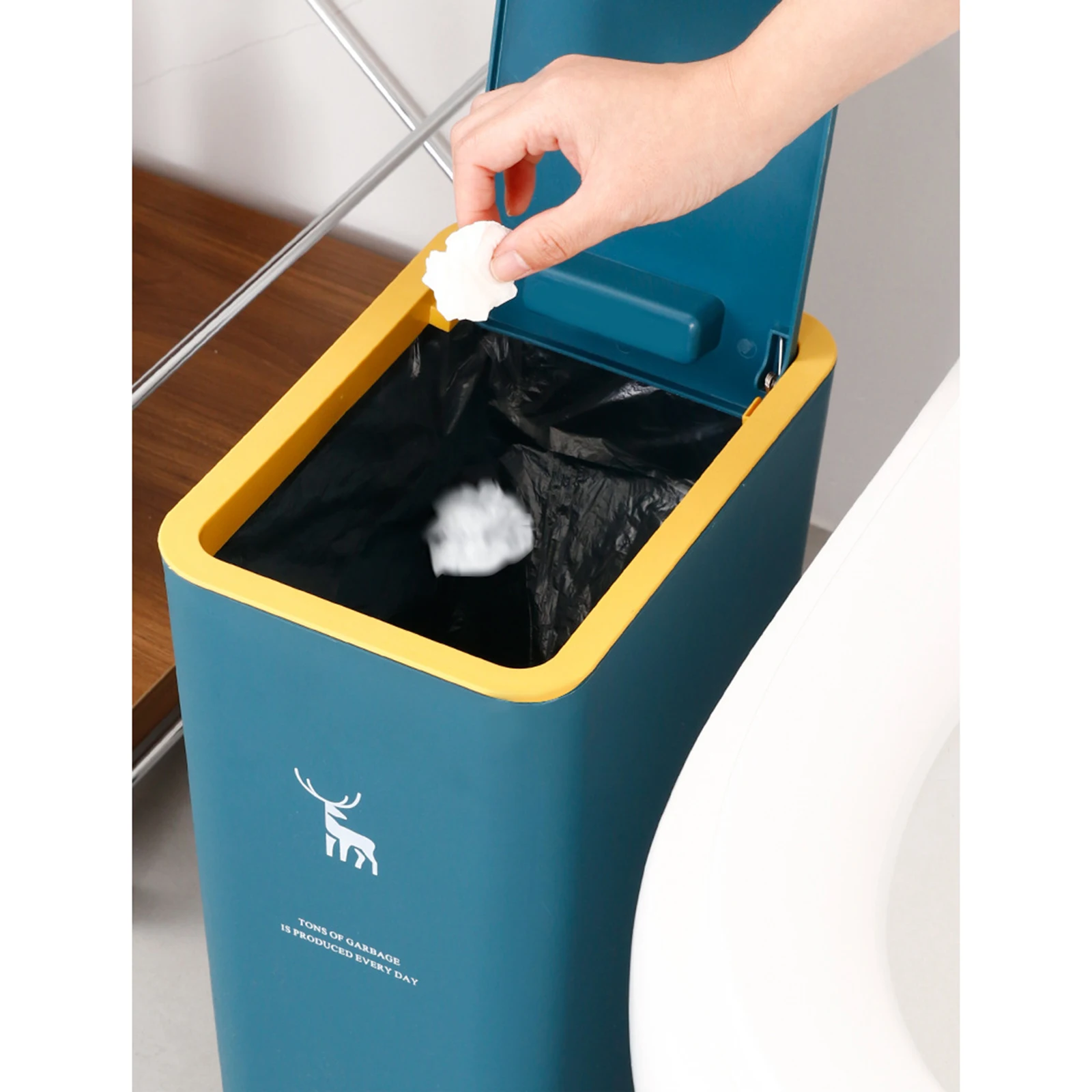 Garbage Can Household Multifunction Trash Can Rubbish Bin Garbage Container For Bedroom Living Room Kitchen Bathroom