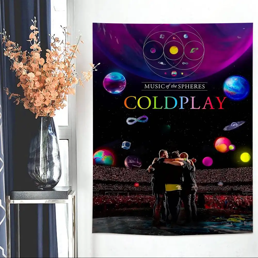Pop Rock Band C-Coldplay Hanging Bohemian Tapestry Hanging Tarot Hippie Wall Rugs Dorm Japanese Tapestry