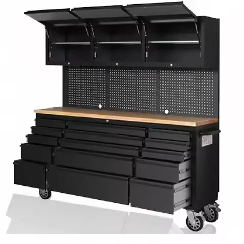 AIROW Green iron tool cabinet with 15 drawers, heavy duty removable locker for garage use