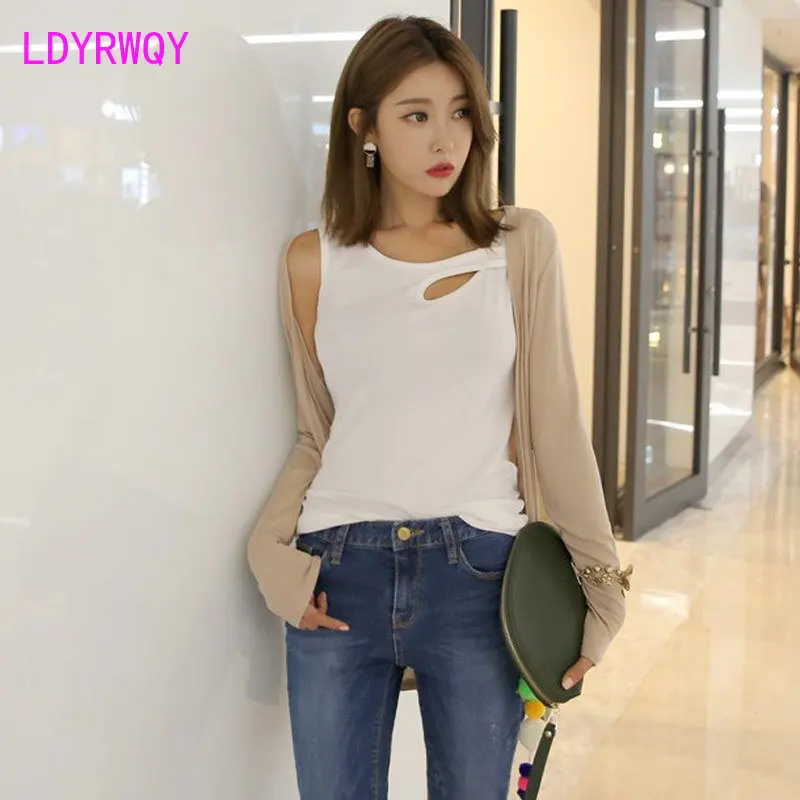 South Korea's Dongdaemun Summer Women's New Casual Sexy Slim Versatile Sleeveless T-shirt