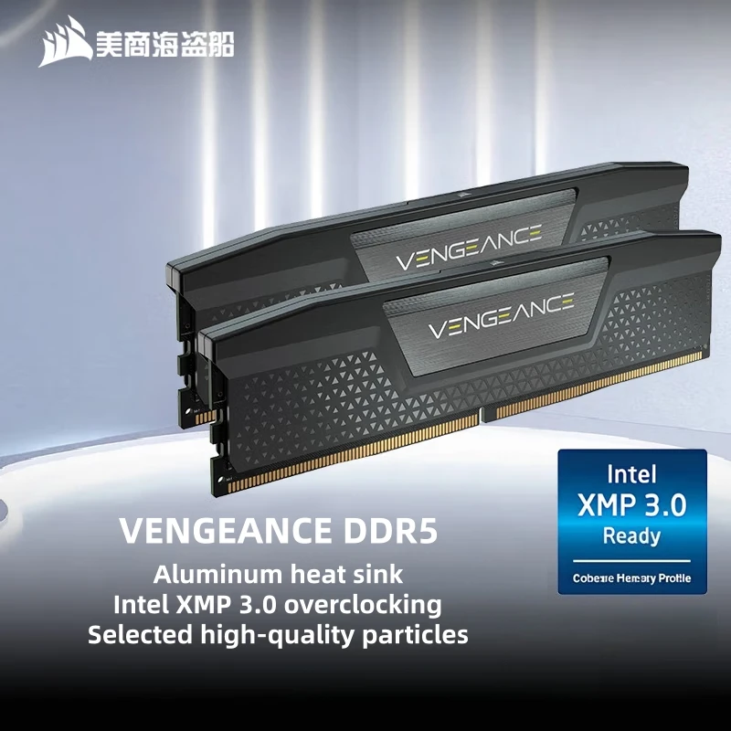ذاكرة الوصول العشوائي Corsair Vengeance DDR5 سعة 16 جيجابايت/32 جيجابايت 5200/6000/6400 ميجا هرتز مع ذاكرة الكمبيوتر المتوافقة مع Intel XMP iCUE، تنظيم الجهد على متن الطائرة