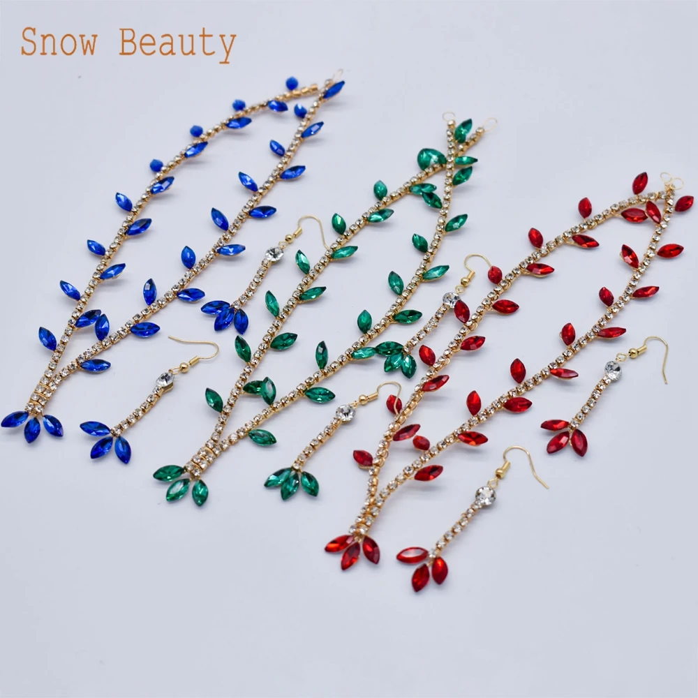 DZ053 أنيقة الزفاف اكسسوارات للشعر الزفاف دبابيس الشعر وصيفه الشرف الشعر مجموعة مجوهرات الزفاف الجبين عقال القرط مجموعات #5