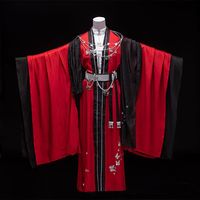 Anime Tian Guan Ci Fu Huacheng Cosplay Costume Wig Guiwang Huacheng Han Style Clothing Sanlang Red Hanfu Dress Halloween Costume