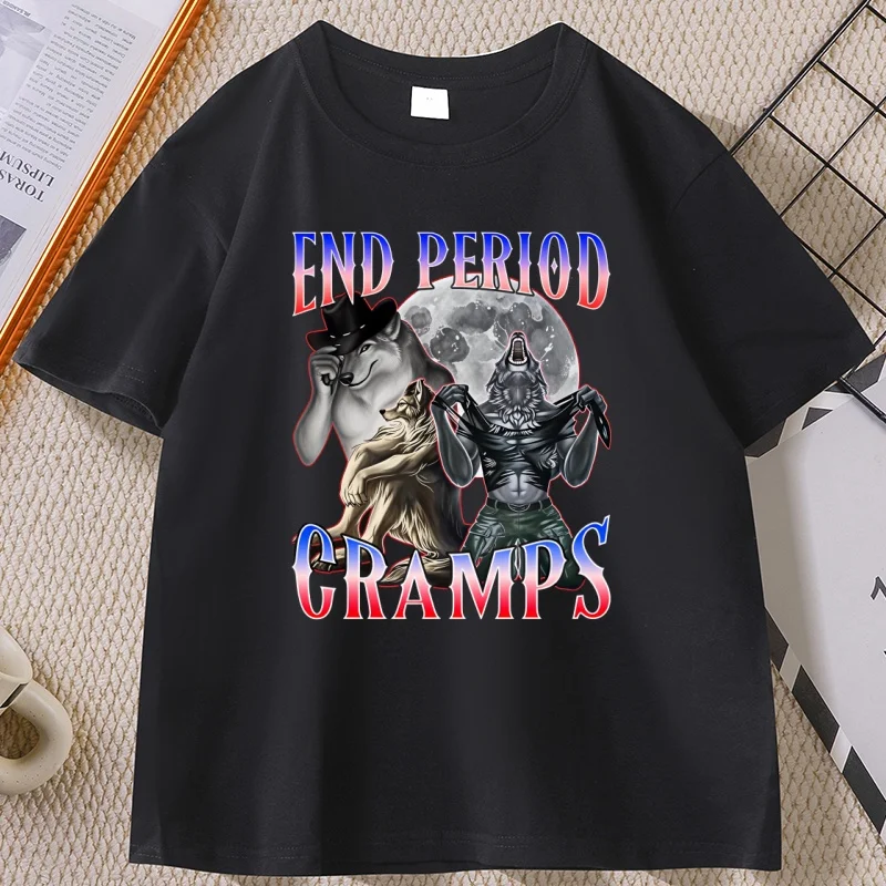 Funny Alpha Wolf Cringe Meme T-Shirt Casual Cotton Short Sleeve Humorous Graphic Tee for Men Women Casual Streetwear Clothes