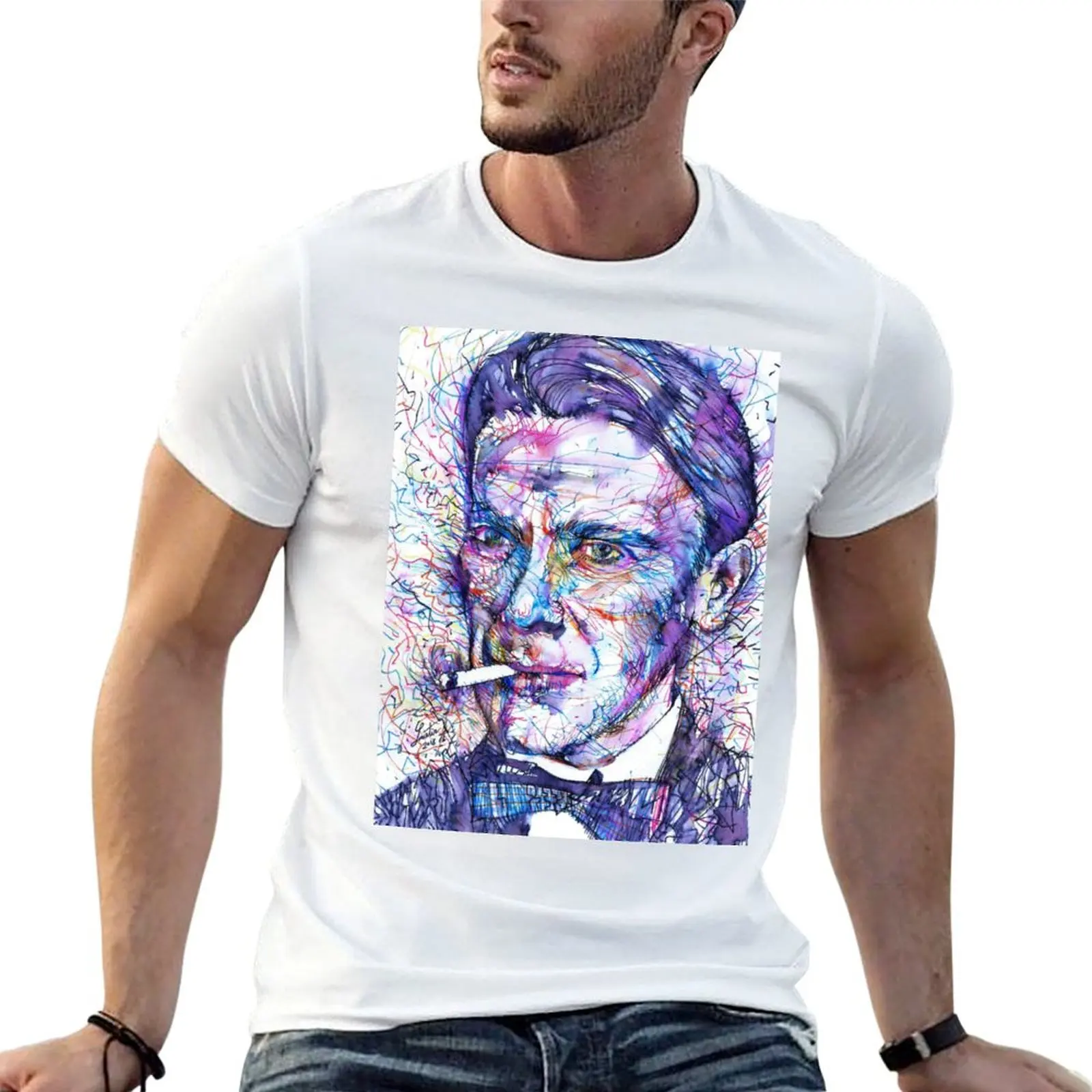 MIKHAIL BULGAKOV - watercolor portrait.2 T-Shirt Casual Trendy Streetwear Tee Shirt