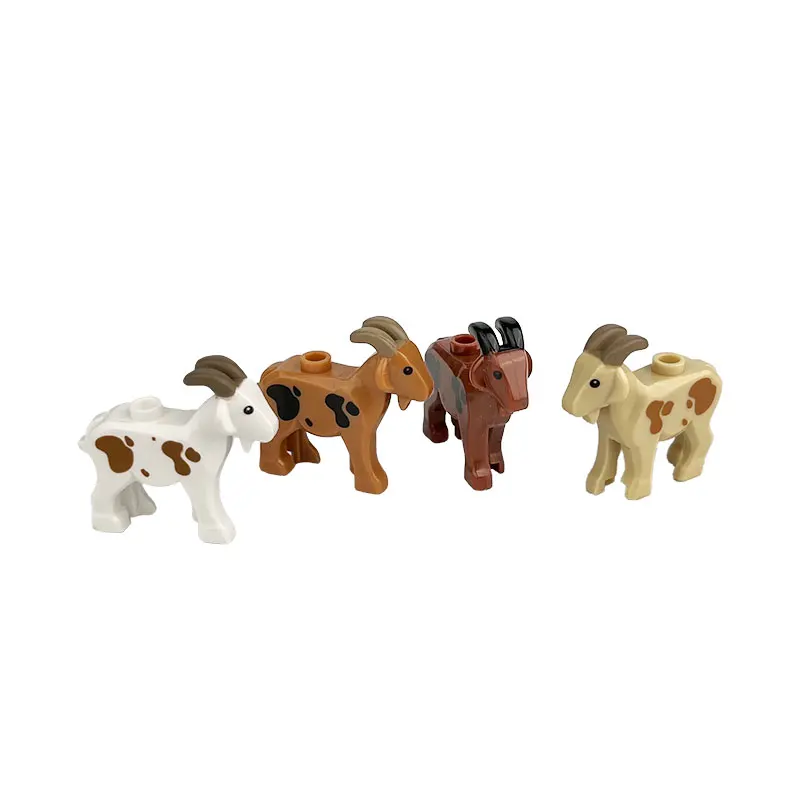 Building Blocks animals goat sheep poultry cattle fowl chick farm domestic goose bird Accessories kids toys gift natural 5pcs