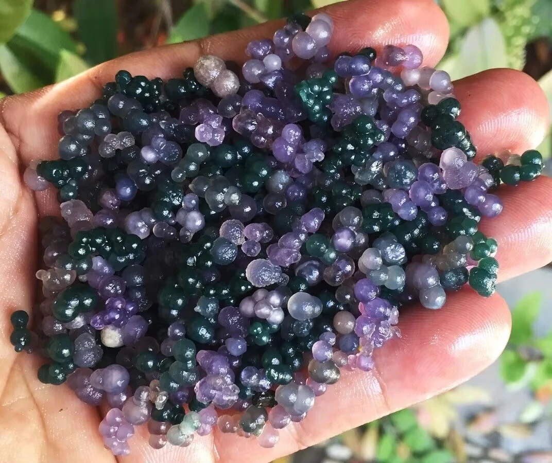 100g Natural Botryoidal Chalcedony Starlight Purple Grape Agate Grain Specimen