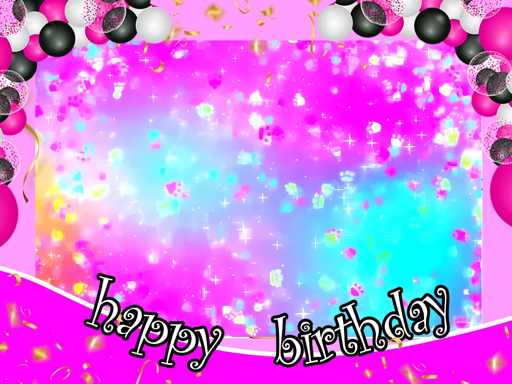 Niedlicher Cartoon Gabby Happy Birthday Hintergrund-Banner Kinderparty Fotografie-Hintergrund Dekorationszubehör Fotografie-Requisite – Detail 2