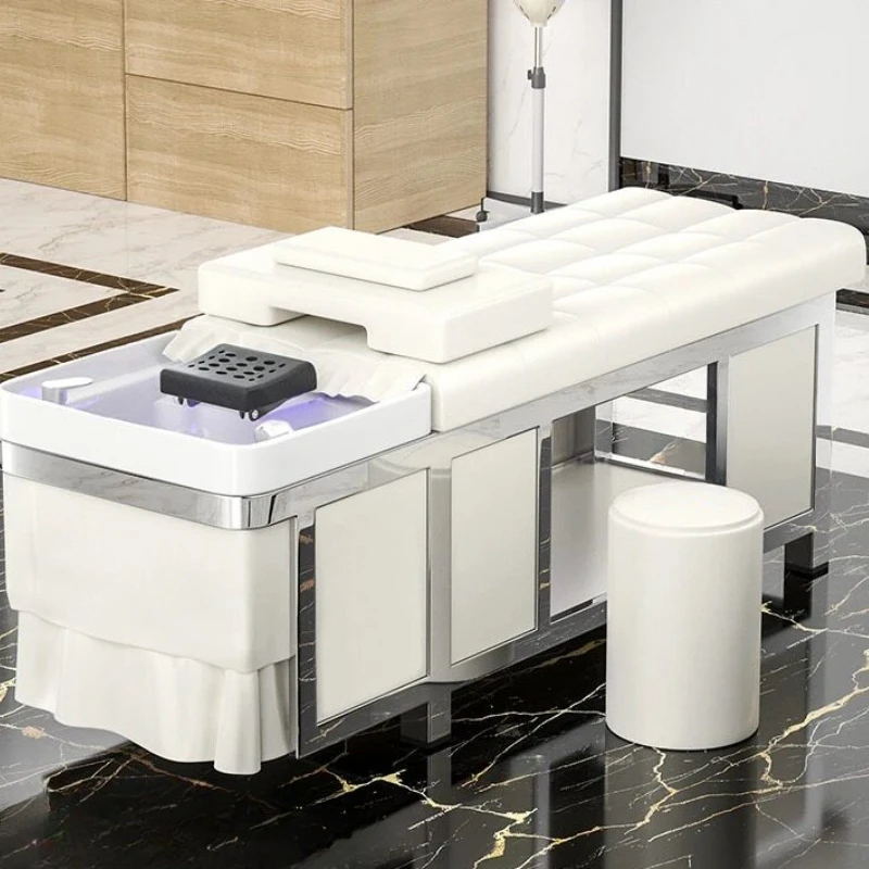 Accessories Ergonomic Shampoo Bed Barber Wash Business Shampoo Bed Modern Ceramic Basin Armadietto Parrucchieri Beaut Showcase